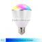 2016 New brightness colorful bluetooth speaker led bulb with iOS or Android smartphone control