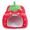 Cute pet house strawberry cat beds