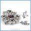 3 Ways 925 Sterling Silver Zircon 5 Strands Multifunction Clasps Pendant Connector For Pearl Necklace Flower Brooch SC-CZ021