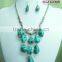 Red Turquoise/Blue Turquoise Nugget Beaded Necklace,Fashion Chunky Turquoise Bead Necklace