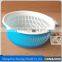 Double layers round plastic washing draining basket fruit vegetables basket