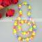 Colorful flower round shape necklace for kids jewelry beaded necklace