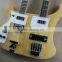Weifang Rebon Double neck Ricken Left hand electric guitar/electric bass guitar/guitar