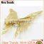 2015 fashion hot sale newest golden pearl butterfly hair clip