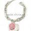 fashion metal with resin rose solid perfume containe bracelet, various design, OEM designs accepted.<DHCA9019>
