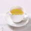 Fancy white porcelain sublimation coffee cup with saucer