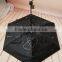 High Quality Polyester color Coated UV 3 folding Parasol Umbrella