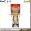Christmas multicolour insulated plastic beer mug with straw