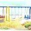 Children Playground Outdoor Park Rattan Egg Shaped Swing Chair