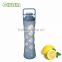 fancy borosilicate glass drink bottle with silicone sleeve and tea filter/fruit infuser and straw