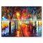 Hot selling streetscape knife oil painting on canvas
