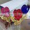 Wedding Take Away Gifts 24K Gold Foil Leaf Passion Red Crystal Rose Flower