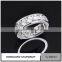 Fashion Women Wedding Ring Stainless Steel Single Cubic Zirconia Classic Engagement Ring