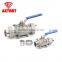 Superior Quality 3pc Union Welding Floating Thread Ball Valve With Handles
