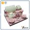 creative design pink leather counter top display set 29 parts for jewellery shop