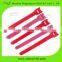 Custom hook and loop strap adjustable cable ties red color