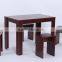 E1 Melamine MDF Dining Table With Easy Style Stools