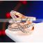 2016 Alibaba Rose Gold Plated Ring Jewelry Inlaid white CZ Stone For Women Engagement Ring