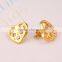 18K Gold Plated Heart Pendant Jewlry Sets