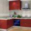 Cheap kitchen cabinet,glaze red lacquer kitchen cabinet