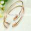 2015 newest rose gold plated stainless steel bracelet , heart love bracelet stainless steel bangle/ bracelet