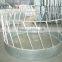 Round bale hay feeder for cattle and horse