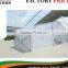 Clear PVC tennis court Tent in Peach shape aluminum structure frame with white ceiling lining for deroration