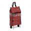 Fold-Up Fabric Rolling Bag Cart with Handles
