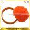 rabbit fur pom poms, elastic hair band with pom pom