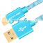 VOXLINK colorful 5v 2a gold plated 2m Crocodile USB typc c Charger Cable for macbook