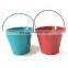 colored metal pail, colored tin pail for paint