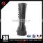 Black genuine leather 10 holes steel toe military combat boots