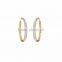 Gold Plated Zirconia Imitation Hoop Earrings