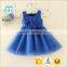 2017 Indian and Pakistan girls without dress toddler Blue Flower girls Performance dresses Turkish shell sequins party dresses