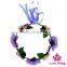 Whloesale Fairy Crown Floral Petals Hair Accessories Flower Garland Bridal Tiara Birthday Headband