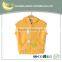 Yellow Sleeveless Kid Zip Up Hood Jacket Children