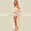 Floral Print Feminine Playsuits Allover Halter Drawstring Rompers
