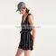 2017 hot sale V-neck short women cotton striped jumpsuit