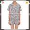 Top selling printing shirt and shorts women pajamas sleepwear