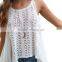 Fashion Summer Customize Women's White Sleeveless Top For Wholesale 2017
