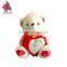 Most Popular High Quality red heart teddy bear plush toy with red heart