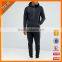 Top design black cotton tracksuit/ add you logo plain tracksuit sportswear H-1810