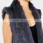 SJ022-01 Fashion 2016 Women Handknit Fur Vest/2016 Women Vest