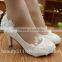 White wedding dress dresses high heels wholesale the new lace hand wedding shoes PU bridal shoe WS018