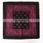 Hip Hop 100% Cotton Double Side Paisley Print Custom screen Printed Headband Square Bandana