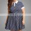 2017 Summer Dress Women Striped Short Sleeves Mini Dress