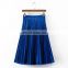 Latest design a line models long pleated skirts women