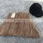 knitted mink fur tube cape for women