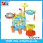 Baby educational jazz drum toy with microphone and stool