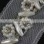 Factory direct pearl and rhinestone fower mesh Lace Trims